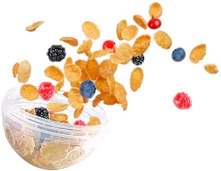 Titiz 20 oz Cereal On the Go Cups Portable Lux Yogurt Cereal To-Go Container with Top Lid Granola & Fruit Compartment (Red)