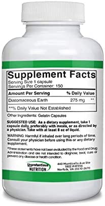 Diatomaceous Earth Supplement (150 Capsules) Food Grade, Source of Silica*