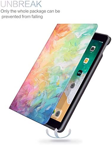 Lalumix iPad 9th Generation Case / iPad 8Th Generation Case / iPad 7Th Generation Case,iPad 10.2 inch case for Kids Multi-Angle Viewing Auto Wake/Sleep Adjustable Stand Cover Abstract Oil Painting