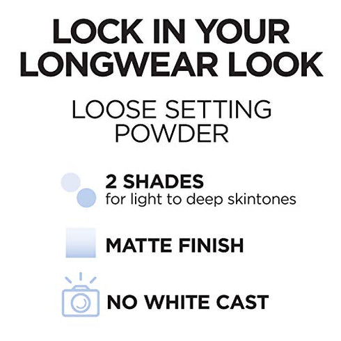 L'Oreal Paris Infallible Tinted Loose Setting Powders, Matte Finish, Lightweight, No White Cast, 2 Shades From Light To Deep, Translucent Light-medium, 0.26 Oz