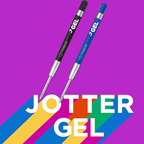 Parker Jotter Originals Gel Pen Refills | Smooth Black Gel Ink Refills | Medium Tip (0.7mm) | 2 Count