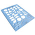 LEARNING ADVANTAGE Geometry Template - Sturdy Geometric Stencil to Draw 2D Shapes and Measure Angles - Includes Ruler plus a Number Line with Negative Values