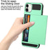Vofolen Case for iPhone 11 Case Wallet Credit Card Holder ID Slot Sliding Door Hidden Pocket Anti-Scratch Dual Layer Hybrid Bumper Armor Protective Hard Shell Back Cover for iPhone 11 6.1 Mint Green