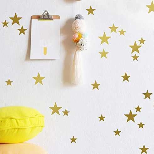 Star Wall Decal DIY Cute Wall Sticker, Vinyl Peel and Stick Wallpaper Removable Waterproof, Decor for Nursery Baby Kids Girl Teen Bedroom Living Room(108 Decals)