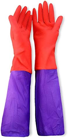 SunGrow Ferret and Rabbit Bathing Gloves, Grooming Handgloves for Handling Cats, Dogs and Other Small Animals, Long Cover for Arms and Hands, 1 Pair per Pack