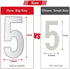 White Mailbox Numbers Reflective - 5 Sets Mailbox Numbers Sticker for Outside Vinyl Waterproof Number Decal, 3 inch Self Adhesive Address Numbers for Door, Business, Address Number (0-9 )