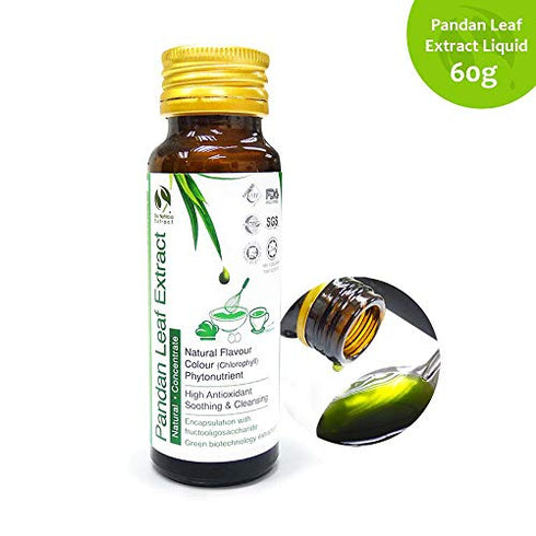 Pandan Extract Concentrate for Bakery & Beverage 60g | Standardized Plant Extract of the East,Fresh Natural Asian Gourmet Flavoring Ingredient