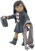 Emily Rose 18 Inch Doll Clothes & Accessories - Grey and Pink 4 PC 18" Doll Coat Outfit Gift Set for Kids and Girls, Includes Matching Hat, Boots and Scarf Accessory | Fits Most 18" Dolls