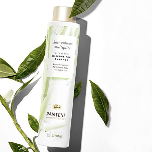 Pantene Shampoo and Conditioner Plus Rescue Shot Treatment, with Bamboo, Nutrient Blends Hair Volume Multiplier