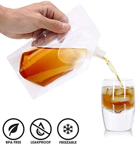 Concealable And Reusable cruise sneak flask Liquor kit,Rum Runner Alcohol Juice Travel Plastic Liquor Bags For Sneak Drink?0-5-5 Kit?