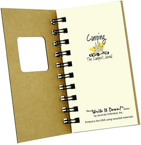 Camping, The Campers Journal - MINI Kraft Hard Cover (prompts on every page, recycled paper, read more...)