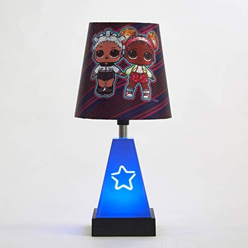 Idea Nuova LOL Surprise 2 in 1 Table Lamp with Nightlight, 11.5" H x 5.5" W