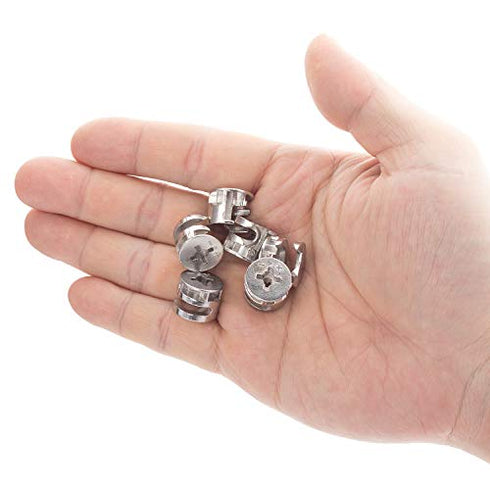 PAGOW 20 Count.Furniture Cam Lock Fasteners, 0.59X0.47 inch for Furniture Construction Sanity, Fittings Cabinet Drawer Dresser Wardrobe Furniture Panel Connecting, Joint Connector Nut