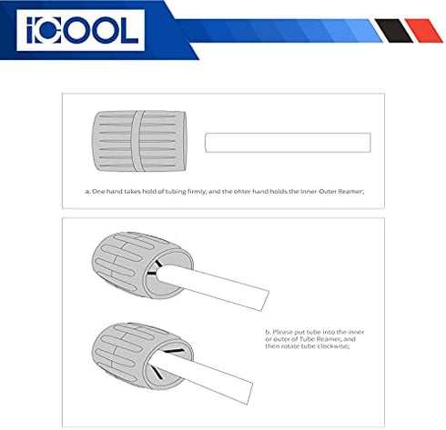 ICOOL Inner-Outer Pipe Reamer/Tube Deburring Tool 3/16 to 1-5/8 inch for Copper PPR PVC Brass Aluminum Soft Steel Tubing and Pipes