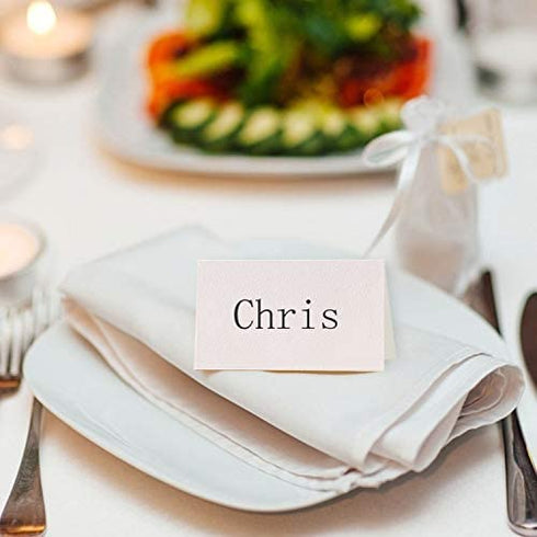 Toncoo 100Pcs Premium Place Cards, Blank Small Table Cards, 2" x 3.5" Escort Cards, Name Cards, Wedding Place Cards for Wedding, Table, Dinner Parties, Seating Cards