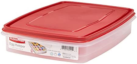Rubbermaid Specialty Egg Keeper Food Storage Container , Red