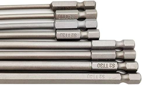 8pcs 6 Inch (150mm) Length 1/4 Inch Hex Shank Torx Head Screw Driver Bit Set Security Tamp er Proof Star 6 Point Screwdriver Kit Tools T8/T10/T15/T20/T25/T27/T30/T40