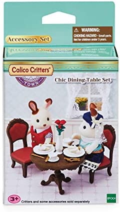 Calico Critters, Town Series, Furniture Sets, Doll House Furniture, Calico Critters Chic Dining Table Set
