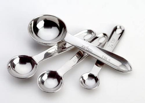 All-Clad 59918 Stainless Steel Measuring Spoon Set, 4-Piece, Silver