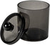 SheeChung 15-ounce Small Clear Plastic Apothecary Jar - Qtip Dispenser Holder Bathroom Vanity Storage Canister Acrylic Jar for Cotton Ball,Cotton Swab,Q-tips,Cotton Rounds | 2 Pack (Black)