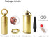 Dreambay Brass Keychain Mini Lighter and Container EDC Peanut Waterproof Lighter for Fire Starter Survival Camping Emergency Use