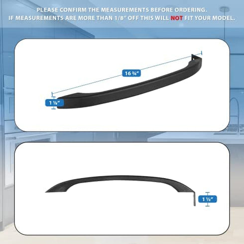 Upgraded Lifetime Appliance 218428121 Door Handle Compatible with Frigidaire Refrigerator (Black)