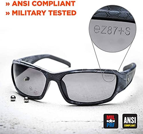 Ergodyne Skullerz Odin Safety Glasses, ANSI Z87 Impact Resistant, Durable Full Frame