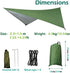 Azarxis Hammock Camping Tarp Rain Fly, Waterproof Tent Footprint Shelter Canopy Sunshade Cloth Picnic Mat for Outdoor Awning Hiking Beach Backpacking - Included Guy Lines & Stakes (Camouflage)
