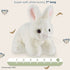 Bearington Lil Jumpy White Plush Bunny Rabbit Stuffed Animal, 7 inches