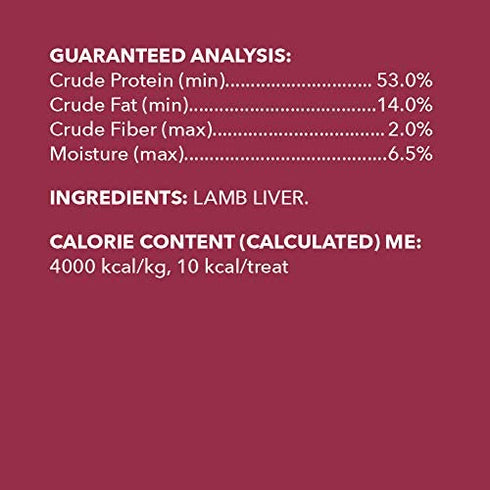 Amazon Brand - Wag Freeze-Dried Raw Single Ingredient Dog Treats Lamb, 3.3oz