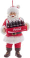 Coca-Cola Kurt S. Adler 5.75-Inch Santa Holding Case of Coke Ornament, Multi