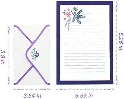 Stationary Paper and Envelopes Set, 90 PCS Stationary Set for Women Girls and Men Boys Cute Stationary Writing Stationery Paper with 30 Envelope - 60 Letter paper (8.27x5.71 inch) With Tape.