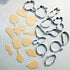 Vegetable Shaped Cookie Cutters of 12 pcs, Stainless Steel Fondant Cutters Set Pastry Biscuit Cake Baking Clay DIY Molds
