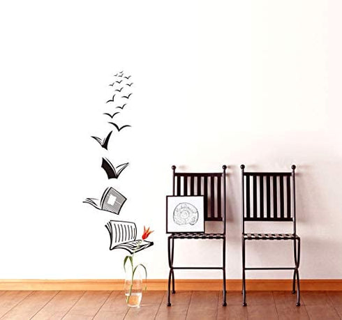 ADECALS Open Book Wall Sticker Reading Book Wall Art (Book)