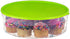 Zilpoo Plastic Pie Container with Lid, 10.5”, Cupcake Carrier, Muffin, Tart, Cookie, Cheesecake Holder, Round Freezer Storage Food Keeper with Cover, Green