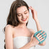 2 Pack Soft Silicone Shower Brush, Body & Face & Short Hair Wash, Bath Exfoliating Skin Massage Scrubber, Dry Skin Brushing Glove Loofah, Fit for Sensitive and All Kinds of Skin (PeonyPink+Green)