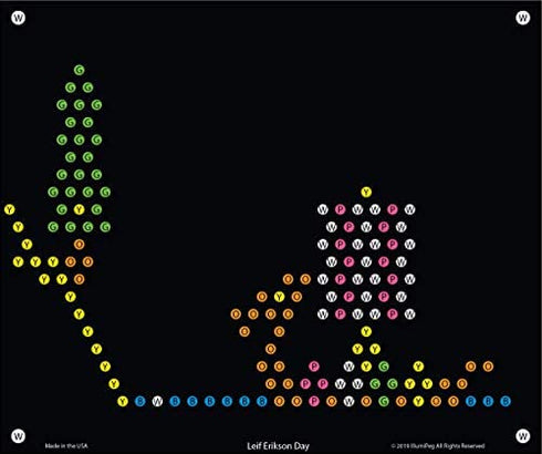 IllumiPeg Holiday Refill templates for Basic Fun Lite Brite Ultimate Classic (10 Sheets, 7x8)