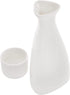 Tosnail 7 Pieces Ceramic Japanese Sake Set, 1 Serving Carafe and 6 Cups - White
