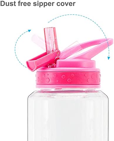 Cute Water Bottle with Straw for Girls Women, BPA FREE Tritan &Leak Proof & Carry Handle & Pretty Design, 32oz/950ml (Foil Unicorn)