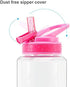 Cute Water Bottle with Straw for Girls Women, BPA FREE Tritan &Leak Proof & Carry Handle & Pretty Design, 32oz/950ml (Foil Unicorn)