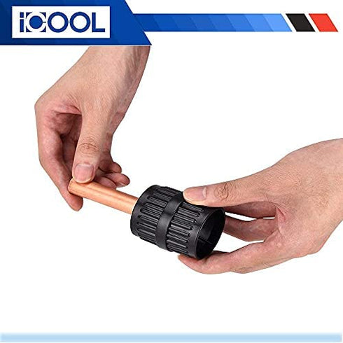 ICOOL Inner-Outer Pipe Reamer/Tube Deburring Tool 3/16 to 1-5/8 inch for Copper PPR PVC Brass Aluminum Soft Steel Tubing and Pipes