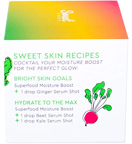 Sweet Chef Superfood + Vitamins Moisture Boost - Moisturizing Whipped Vitamin Facial Cream with Hyaluronic Acid, Ginger, Vitamin C + Antioxidants for a Bright, Hydrated Glow (50ml / 1.69 fl oz)
