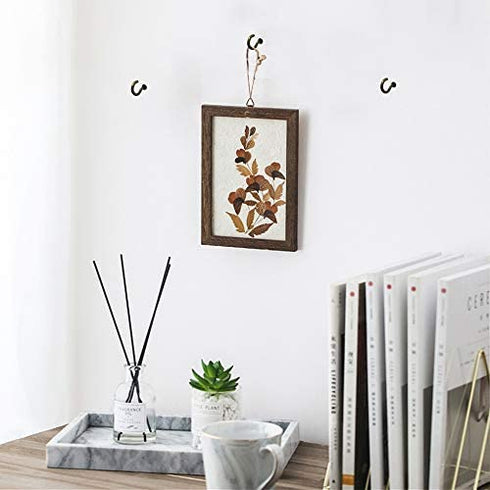 FEED GARDEN Cup Screw Hooks 5/8" Metal Ceiling Hooks 50 Pack Heavy Duty Rubbed Bronze Steel Cup Hooks for Coffee Cup,Tea Cup,Plants,Lights,Hooks for Outdoor/Indoor