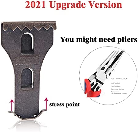 EONHUA Brick Hook Clips for Hanging- Brick Wall Clips for Hanging,Steel Hooks Brick Lights Wreaths Pictures Hanger Fits Brick 2 1/4 to 2 3/8 inch in Height (6PCS (Fits Brick 2 1/4 to 2 3/8))