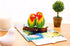 Liif 50th Lovebird Anniversary 3D Greeting Pop Up Card, Happy 50th Anniversary Wedding Card & Gift - For Husband, Wife, Parents, Couple, Grandparents | With Message Note & Envelop | Size 7" x 5"