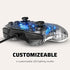 Afterglow Deluxe+ LED Wired Gaming Controller - Licensed by Nintendo for Switch and OLED - RGB Hue Color Lights - See through Gamepad Controller - 3.5mm Jack - Dual Vibration - Paddle Buttons