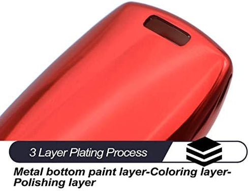 Compatible with Chevy Chevrolet Equinox Encore Camaro Cruze Malibu Impala Buick Regal Lacrosse GMC Terrain Red TPU Key Fob Cover Case Remote Holder Skin Protector Keyless Entry Sleeve Accessories