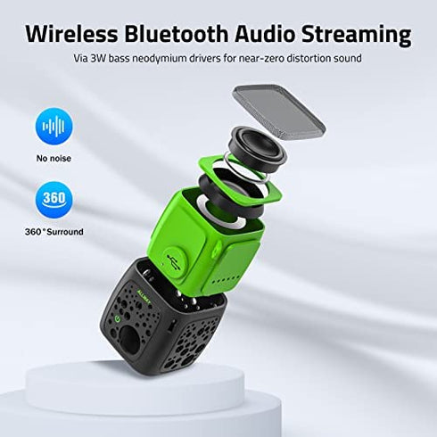 ALLWAY Mini Bluetooth Speaker, Small Portable Bluetooth Speakers with Loud Stereo Sound, Rich bass,TF Card Port,Bt 5.0 Speakers Bluetooth Wireless for Laptop,iPhone,Echo,Car Bocina Travel Gadgets