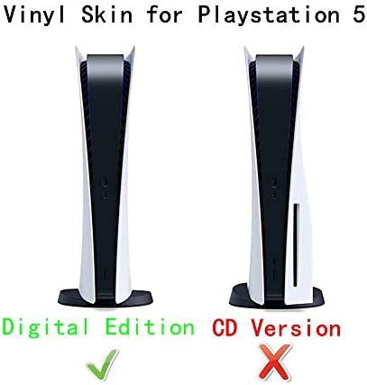 Ps5 Stickers Full Body Vinyl Skin Decal Cover for Playstation 5 Digital Edition Console Controllers (Digital Edition, Yellow Blue fire)
