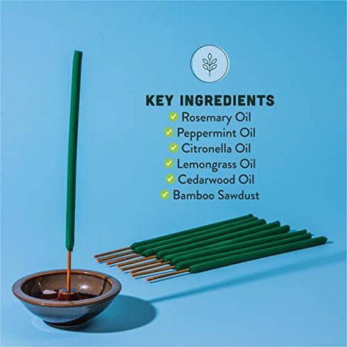 Murphy’s Naturals Mosquito Repellent Incense Sticks | DEET Free with Plant Based Essential Oils | 2.5 Hour Protection | 8 Sticks per Carton